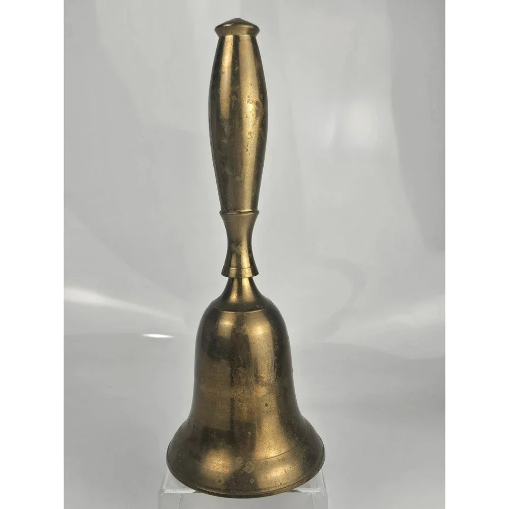 Large Solid Brass Hand Bell 11